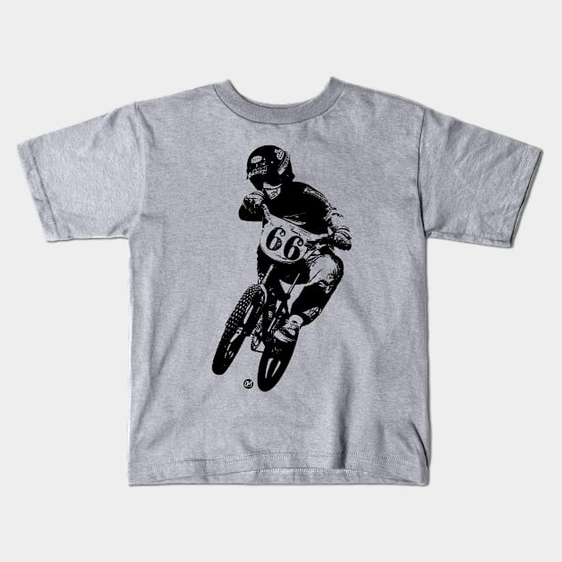 Keeping it low BMX jump Kids T-Shirt by CaraMia Vintage